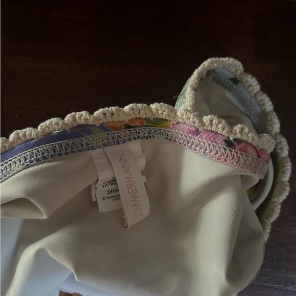 Zimmermann Pattie Spliced Bikini Bottom Swim Bathing Suit Floral NEW Girl Size 8 - Picture 3 of 5